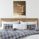 Driepodig 'chueh'-vat voor de verwarming van wijn canvas afdruk (Insitu (Slaapkamer))