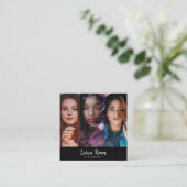 Drieportret QR Code Fotograaf Visitekaartje (Staand voorkant)