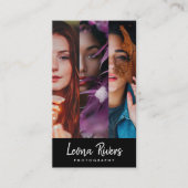 Drieportret QR Code Fotograaf Visitekaartje (Voorkant)