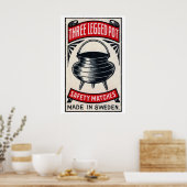 Driepotige Pot - Luciferdoosje Print - Esthetische (Keuken)