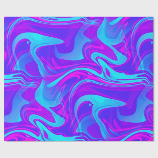 driepuntsdraai, paars blauw cadeaupapier (Vlak)