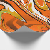 driepuntsdrager, oranje cadeaupapier (Hoek)