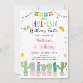 Driesta Fiesta Cactus Girl Birthday Kaart (Voorkant)
