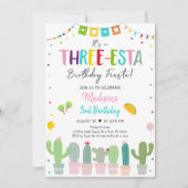Driesta Fiesta Cactus Girl Birthday Kaart (Voorkant)