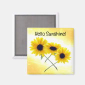  driestugel - zonnebloem Fotoaangepaste tekst Magneet (Voorkant / Achterkant)