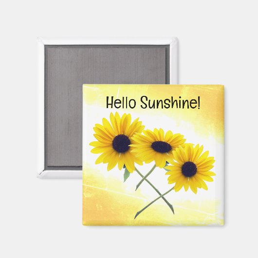  driestugel - zonnebloem Fotoaangepaste tekst Magneet (Voorkant / Achterkant)
