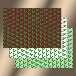 driestuksverpakking voor Holly-Day Inpakpapier Vel