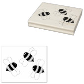 Drietal bijen voor knutselen en decoreren rubberstempel (Gestempeld)