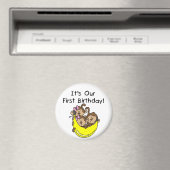 Drietallen eerste - Twee Meisjes Één de T-shirts Magneet (Insitu (Vaatwasser))