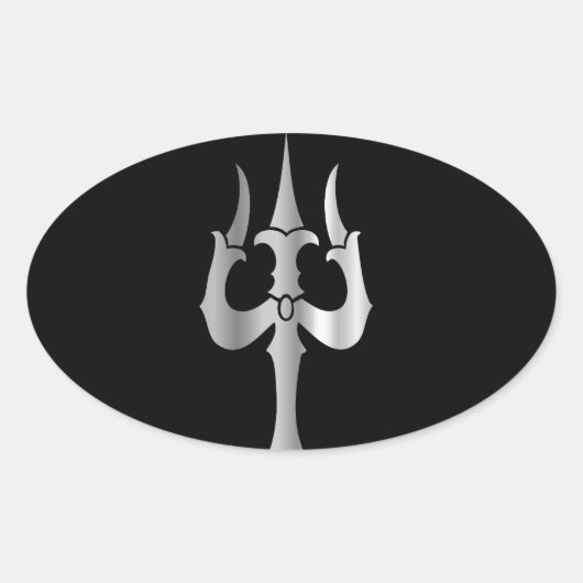 Drietand van Heer Shiva- Hindoeïsme Ovale Sticker (Voorkant)