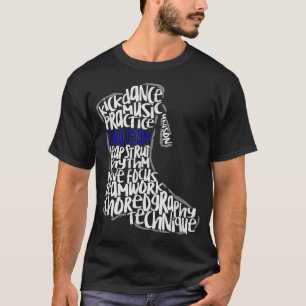 Drieteam — Band Word Cloud Art markeren T-shirt