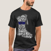 Drieteam Marching Band Word Cloud Art T-Shirt (Voorkant)