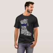 Drieteam Marching Band Word Cloud Art T-Shirt (Voorkant volledig)