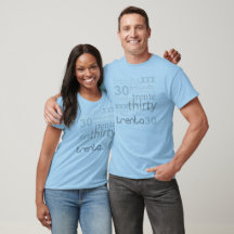DRIETIG over de hele wereld 30e BIRTHDAY T-shirt