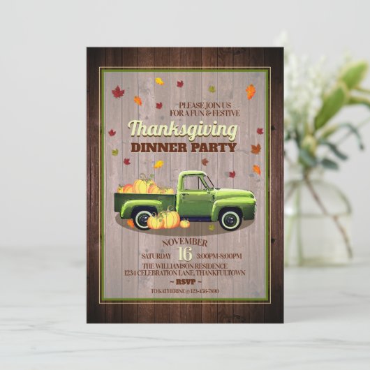  drietraps Thanksgiving land Kaart (Staand voorkant)