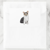 Drietraps Welsh Corgi Rechthoekige Sticker (Tas)