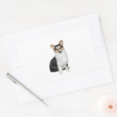 Drietraps Welsh Corgi Rechthoekige Sticker (Envelop)