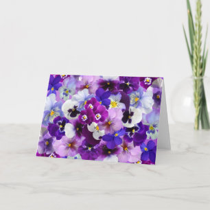 Drievlakviooltjes Lente Bloemen Lege Wenskaart Kaart