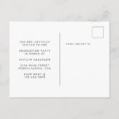 Drievoudig Afstuderen met zwarte en witte foto's Aankondigingskaart (Achterkant)