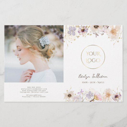 Drievoudig bloemen tweevoudig brochure (Voorkant)