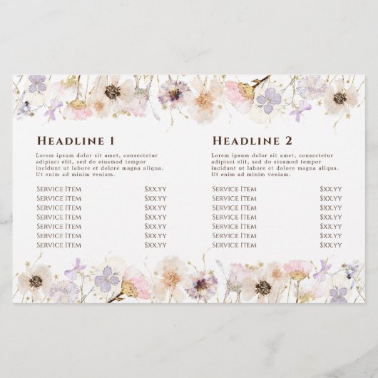 Drievoudig bloemen tweevoudig brochure (Achterkant)