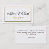 Drievoudig Borded Afstuderen Naam Kaart Contactkaartje (Voorkant / Achterkant)