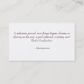 Drievoudig Borded Afstuderen Naam Kaart Contactkaartje (Achterkant)