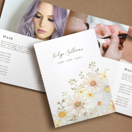 Drievoudig brochure over Daisies Drieluik Kaart