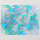 drievoudig brochure voor optische textuur (Voorkant / Achterkant)