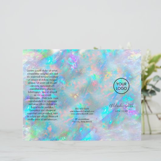 drievoudig brochure voor optische textuur (Staand voorkant)