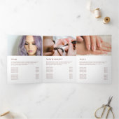 Drievoudig brochure voor roze marmerontwerp drieluik kaart (Binnen)