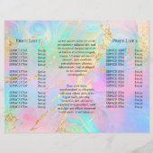 drievoudig brochure voor vloeibaar marmer (Achterkant)