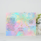 drievoudig brochure voor vloeibaar marmer (Staand voorkant)