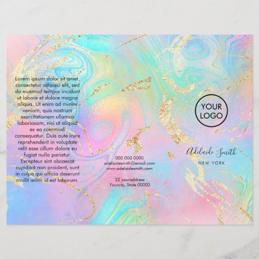 drievoudig brochure voor vloeibaar marmer (Voorkant)