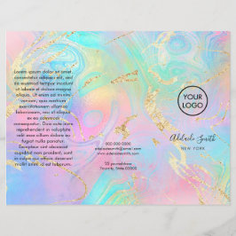 drievoudig brochure voor vloeibaar marmer