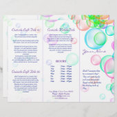 Drievoudig brochure voor zeepbellen - Papierblad (Voorkant / Achterkant)