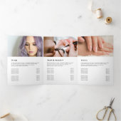 Drievoudig brochure voor zwartmarmerontwerp drieluik kaart (Binnen)