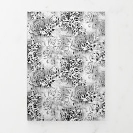 Drievoudig Fold-programma met letters Drieluik Programma