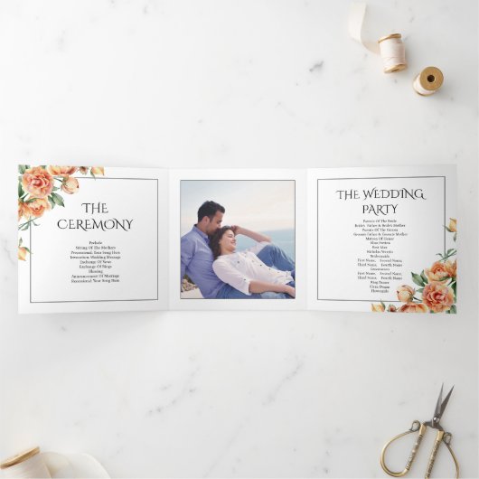 Drievoudig Fold-programma met letters Drieluik Programma (Binnen)