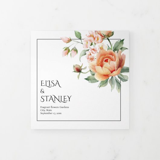 Drievoudig Fold-programma met letters Drieluik Programma (Cover)