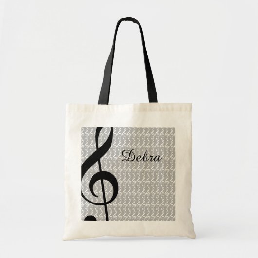 drievoudig gepersonaliseerde naam tote bag (Voorkant)