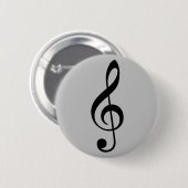 drievoudig gespleten muziek ronde button 5,7 cm (Voorkant /achterkant)