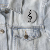 drievoudig gespleten muziek ronde button 5,7 cm (In situ)