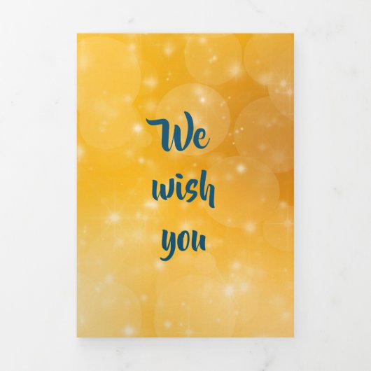 Drievoudig Gold-kerst met dubbele kerstkaart Drieluik Wenskaart (Cover)