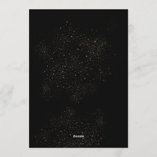 Drievoudig gouden kader Nieuwjaarsfeest Kaart (Achterkant)