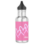 Drievoudig Hart Roze Aanpassen Waterfles (Links)
