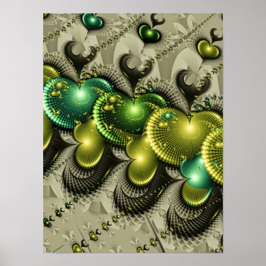 Drievoudig Hartpatroon Poster (Voorkant)