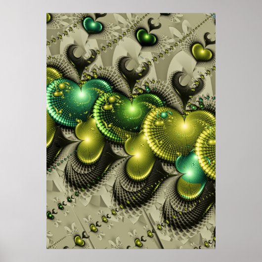 Drievoudig Hartpatroon Poster (Voorkant)