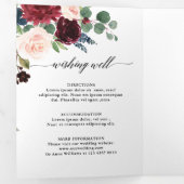 Drievoudig huwelijk tussen Bourgogne Red Navy Drieluik Aankondiging (Binnenzijde eerst)