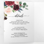 Drievoudig huwelijk tussen Bourgogne Red Navy Drieluik Aankondiging (Binnenzijde eerst)